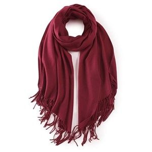 Wine - Cashmere Shawl Scarf/Poncho